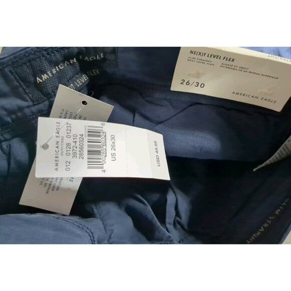 American Eagle Pants Slim Straight Next Level Flex Mens 26/30 Navy Pants NWT - Picture 6 of 7